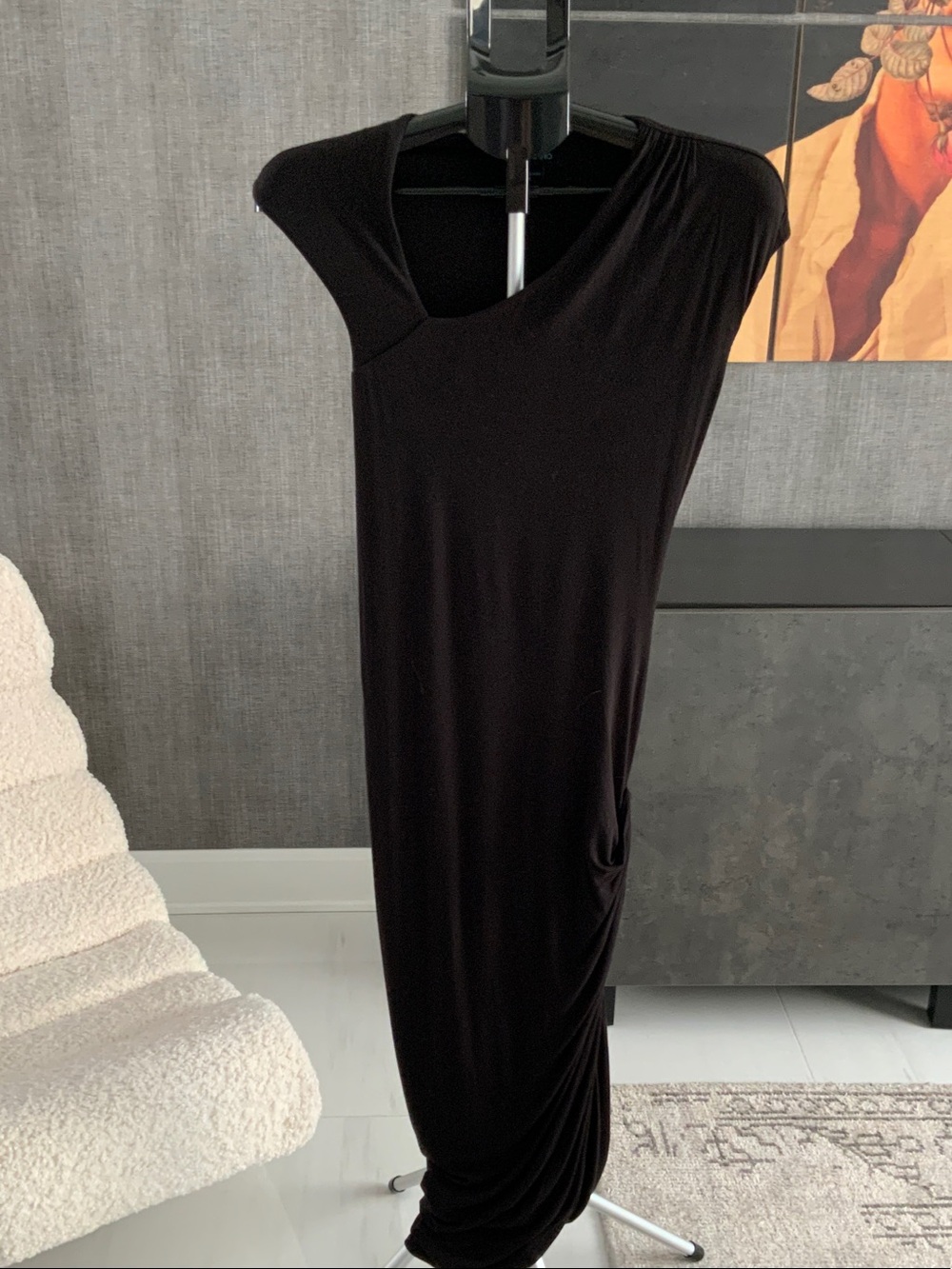 Marciano Black Asymmetrical Jersey Dress S